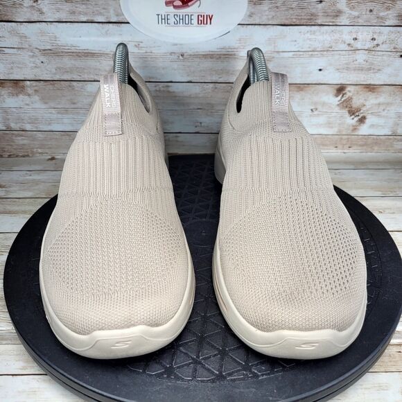 Skechers Go Walk Women Size 9.5 Arch Fit Taupe Walking Running Shoes - Picture 5 of 14